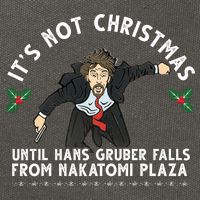 It's Not Christmas Until Hans Gruber Falls From Nakatomi Plaza Cotton Canvas Backpack