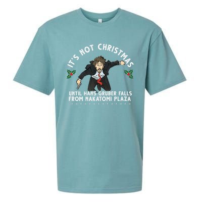 It's Not Christmas Until Hans Gruber Falls From Nakatomi Plaza Sueded Cloud Jersey T-Shirt