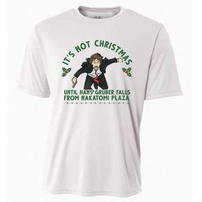 It's Not Christmas Until Hans Gruber Falls From Nakatomi Plaza Cooling Performance Crew T-Shirt