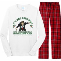 It's Not Christmas Until Hans Gruber Falls From Nakatomi Plaza Long Sleeve Pajama Set