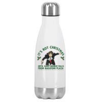 It's Not Christmas Until Hans Gruber Falls From Nakatomi Plaza Stainless Steel Insulated Water Bottle