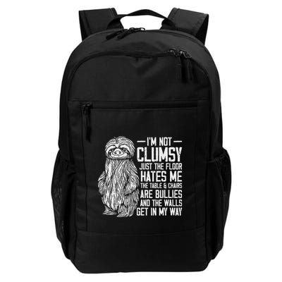 IM Not Clumsy Just The Floor Hates Me Funny Awkward Sloth Daily Commute Backpack