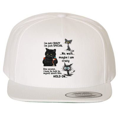 I'm Not Crazy I'm Just Special Wait Maybe I'm Crazy Wool Snapback Cap