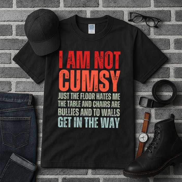 Im Not Clumsy Funny Sarcastic Sarcasm Funny Quote Tall T-Shirt