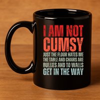 Im Not Clumsy Funny Sarcastic Sarcasm Funny Quote 11oz C Handle Ceramic Mug