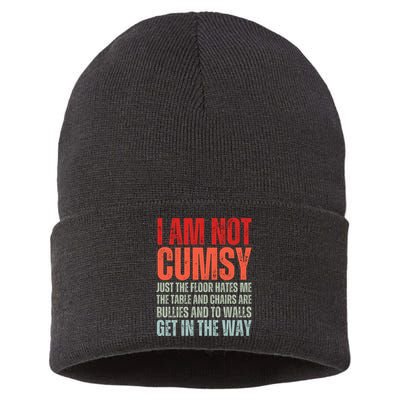 Im Not Clumsy Funny Sarcastic Sarcasm Funny Quote Sustainable Knit Beanie
