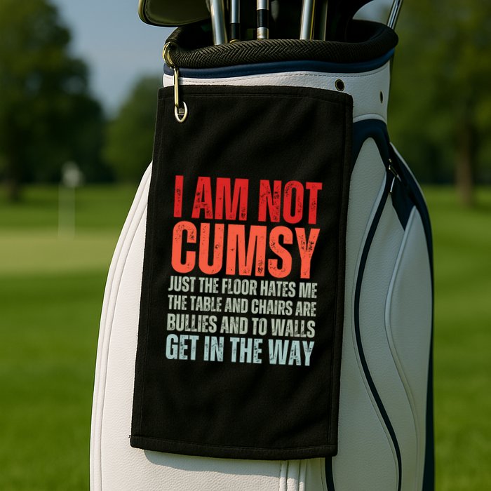 Im Not Clumsy Funny Sarcastic Sarcasm Funny Quote Golf Towel