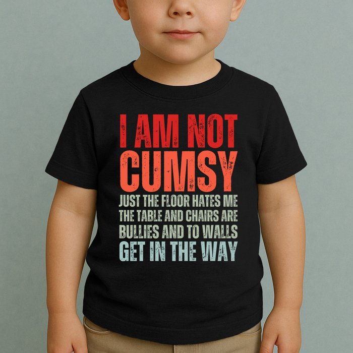 Im Not Clumsy Funny Sarcastic Sarcasm Funny Quote Toddler T-Shirt