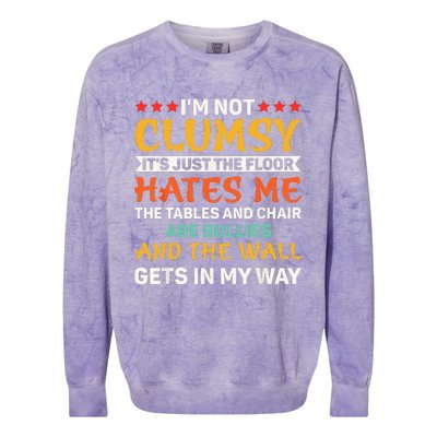 I'm Not Clumsy Funny Sayings Sarcastic Colorblast Crewneck Sweatshirt