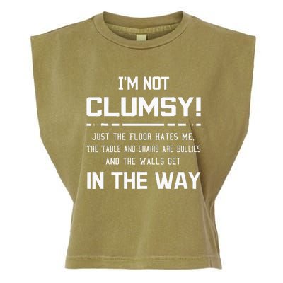 Im Not Clumsy Sarcastic Women Funny Saying Garment-Dyed Women's Muscle Tee