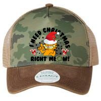 I Need Christmas Right Meow Funny Santa Cat Legacy Tie Dye Trucker Hat