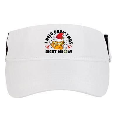 I Need Christmas Right Meow Funny Santa Cat Adult Drive Performance Visor