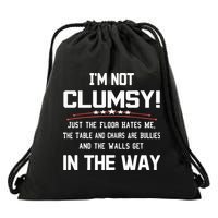 Im Not Clumsy Sarcastic Funny Saying Drawstring Bag