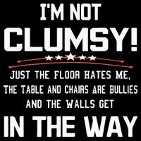 Im Not Clumsy Sarcastic Funny Saying Drawstring Bag