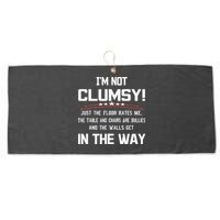 Im Not Clumsy Sarcastic Funny Saying Large Microfiber Waffle Golf Towel