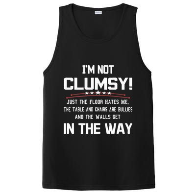 Im Not Clumsy Sarcastic Funny Saying PosiCharge Competitor Tank