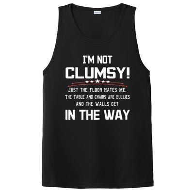 Im Not Clumsy Sarcastic Funny Saying PosiCharge Competitor Tank