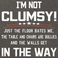 Im Not Clumsy Sarcastic Funny Saying Cotton Canvas Backpack