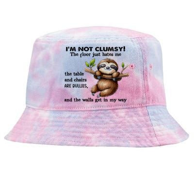 IM Not Clumsy The Floor Just Hates Me The Table And Chairs Tie-Dyed Bucket Hat