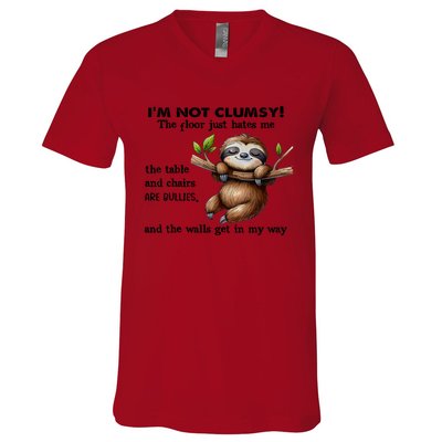 IM Not Clumsy The Floor Just Hates Me The Table And Chairs V-Neck T-Shirt