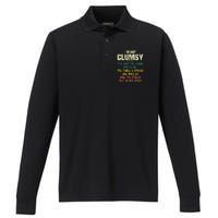 Im Not Clumsy Just The Floor Hates Me Funny Family Reunion Performance Long Sleeve Polo