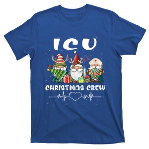 Icu Nurse Christmas Crew Cute Gnomes Christmas Nurse Scrubs Gift T-Shirt