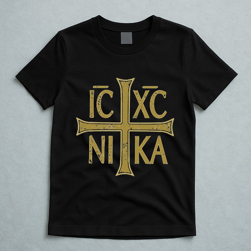 Icxc Nika Christogram Cross Orthodox Christian Discreet T-Shirt