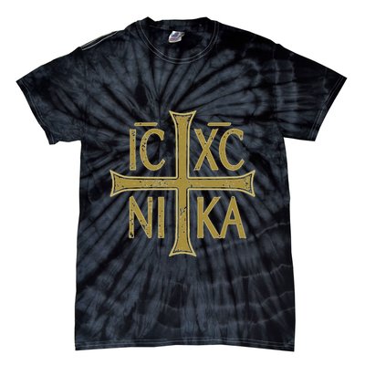 Icxc Nika Christogram Cross Orthodox Christian Discreet Tie-Dye T-Shirt