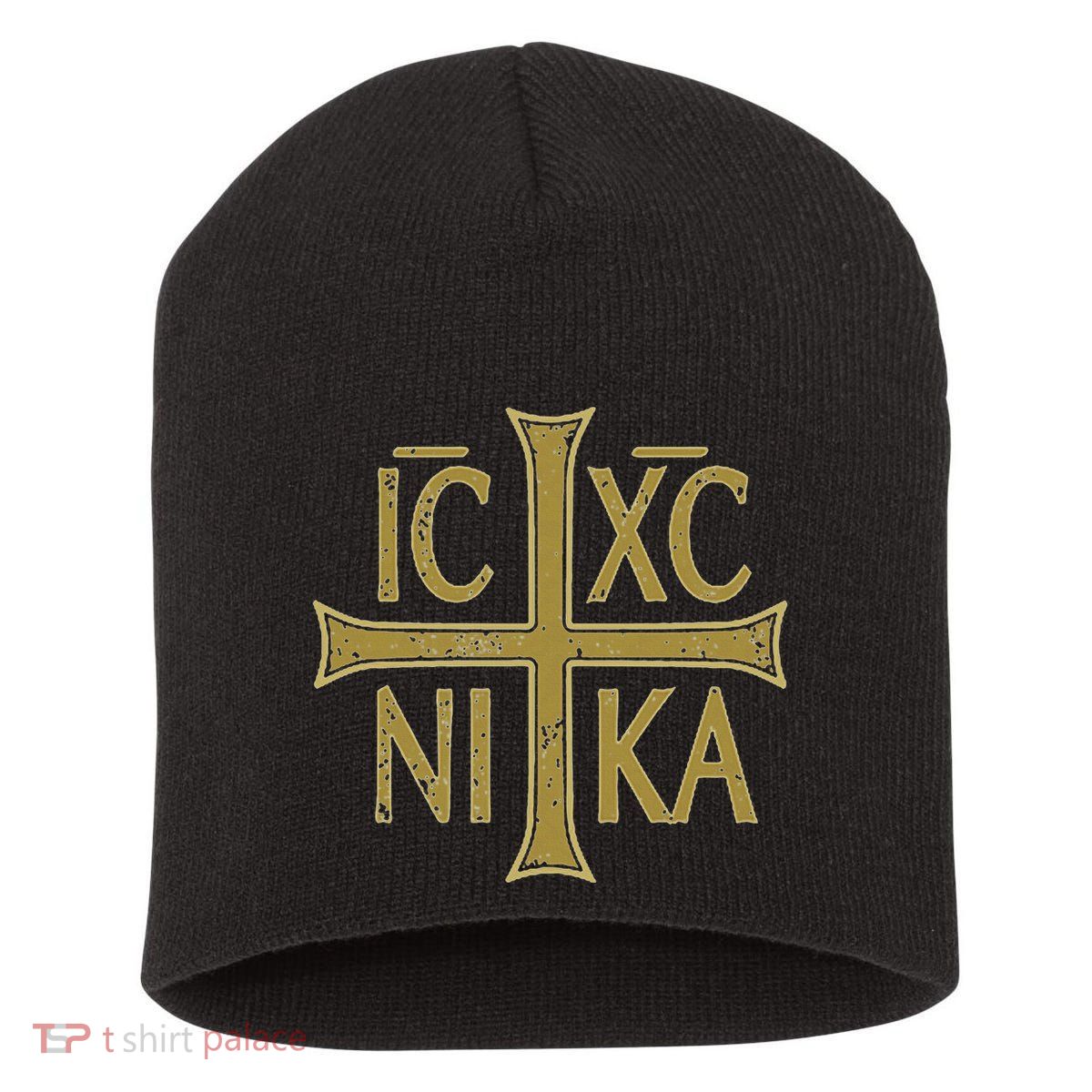 Icxc Nika Christogram Cross Orthodox Christian Discreet Short Acrylic Beanie