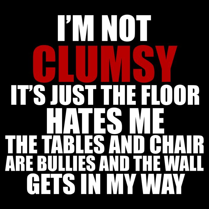 I'm Not Clumsy It's Just The Flor Hates Me Funny Drawstring Bag