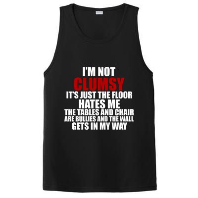 I'm Not Clumsy It's Just The Flor Hates Me Funny PosiCharge Competitor Tank
