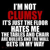 I'm Not Clumsy It's Just The Flor Hates Me Funny Short Acrylic Beanie