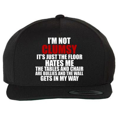 I'm Not Clumsy It's Just The Flor Hates Me Funny Wool Snapback Cap