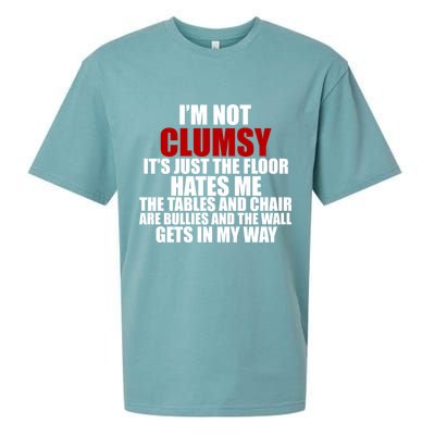 I'm Not Clumsy It's Just The Flor Hates Me Funny Sueded Cloud Jersey T-Shirt