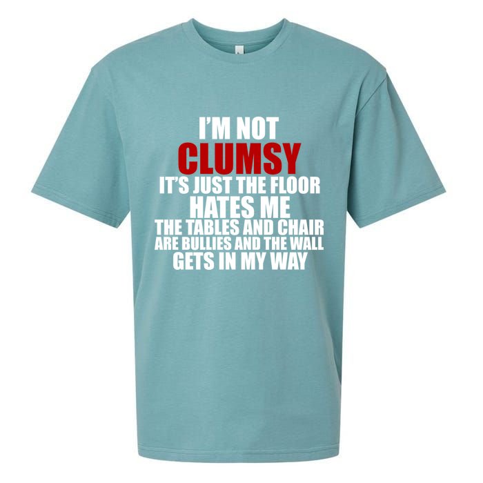 I'm Not Clumsy It's Just The Flor Hates Me Funny Sueded Cloud Jersey T-Shirt