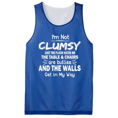 Im Not Clumsy Funny Sayings Sarcastic Funny Gift Mesh Reversible Basketball Jersey Tank