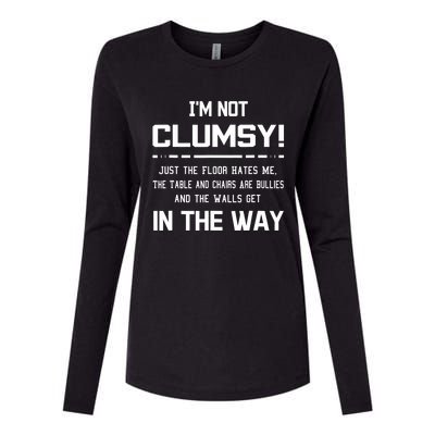 Im Not Clumsy Sarcastic Women Men Funny Saying Womens Cotton Relaxed Long Sleeve T-Shirt