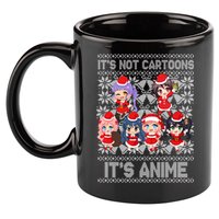Its Not Cartoons Its Anime Ugly Christmas 11oz C Handle Ceramic Mug