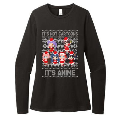 Its Not Cartoons Its Anime Ugly Christmas Womens CVC Long Sleeve Shirt