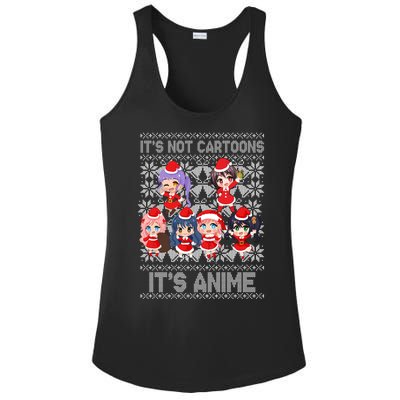 Its Not Cartoons Its Anime Ugly Christmas Ladies PosiCharge Competitor Racerback Tank