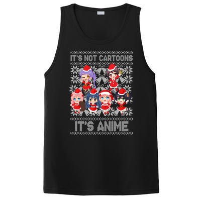 Its Not Cartoons Its Anime Ugly Christmas PosiCharge Competitor Tank