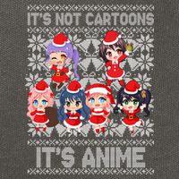 Its Not Cartoons Its Anime Ugly Christmas Cotton Canvas Backpack