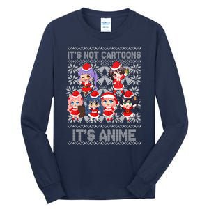 Its Not Cartoons Its Anime Ugly Christmas Tall Long Sleeve T-Shirt