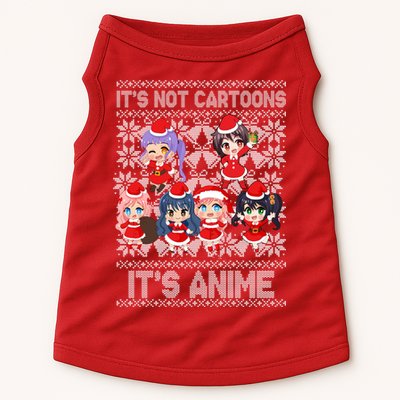 Its Not Cartoons Its Anime Ugly Christmas Doggie Tank