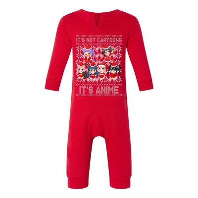 Its Not Cartoons Its Anime Ugly Christmas Infant Fleece One Piece