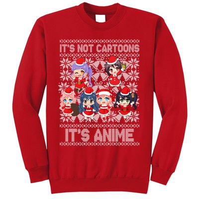 Its Not Cartoons Its Anime Ugly Christmas Sweatshirt