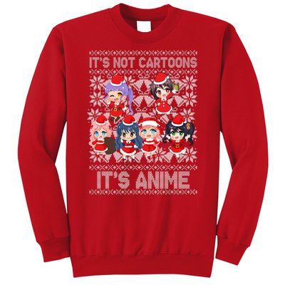 Its Not Cartoons Its Anime Ugly Christmas Sweatshirt