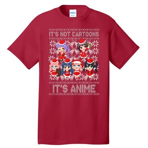 Its Not Cartoons Its Anime Ugly Christmas Tall T-Shirt