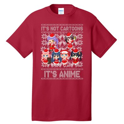 Its Not Cartoons Its Anime Ugly Christmas Tall T-Shirt