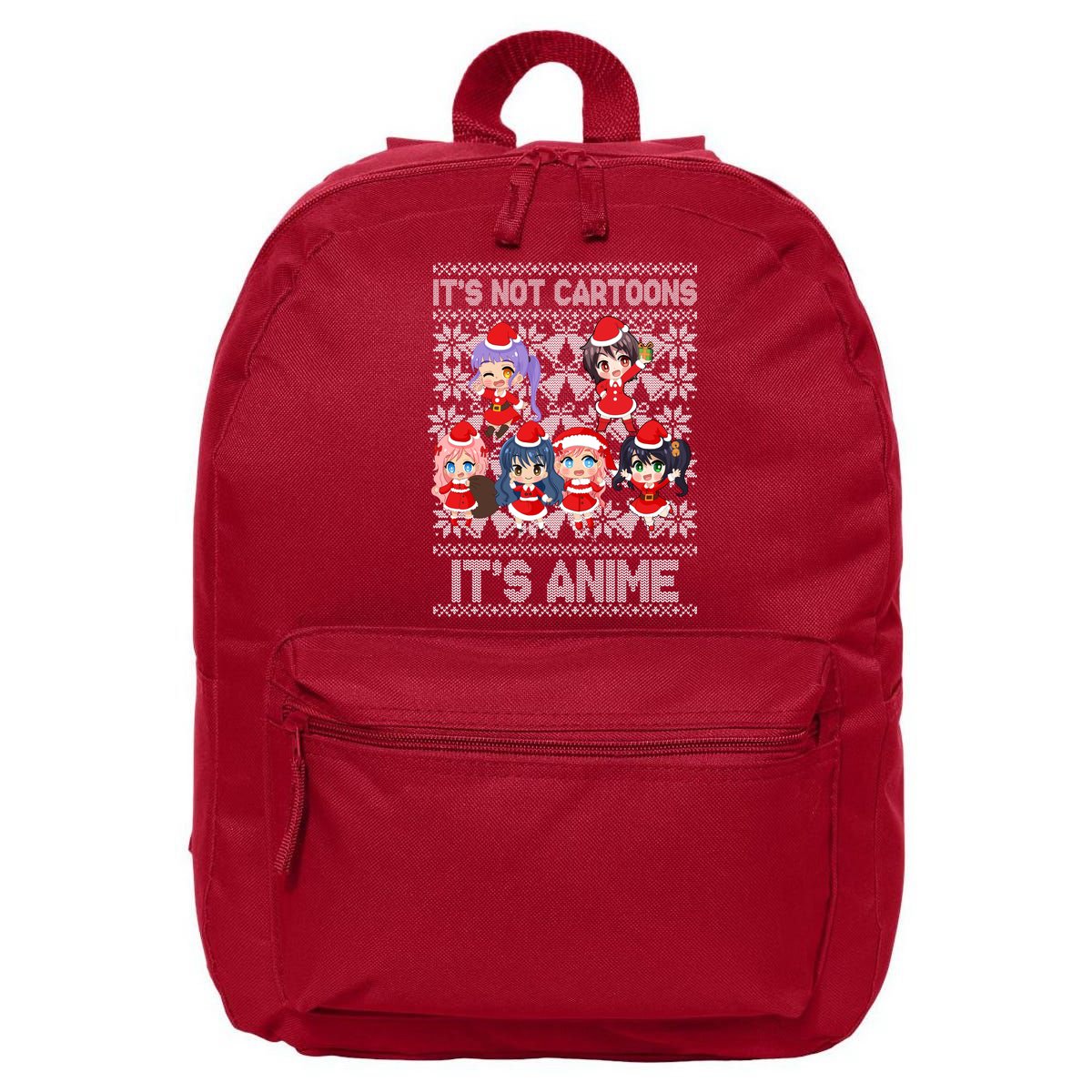 Its Not Cartoons Its Anime Ugly Christmas 16 in Basic Backpack